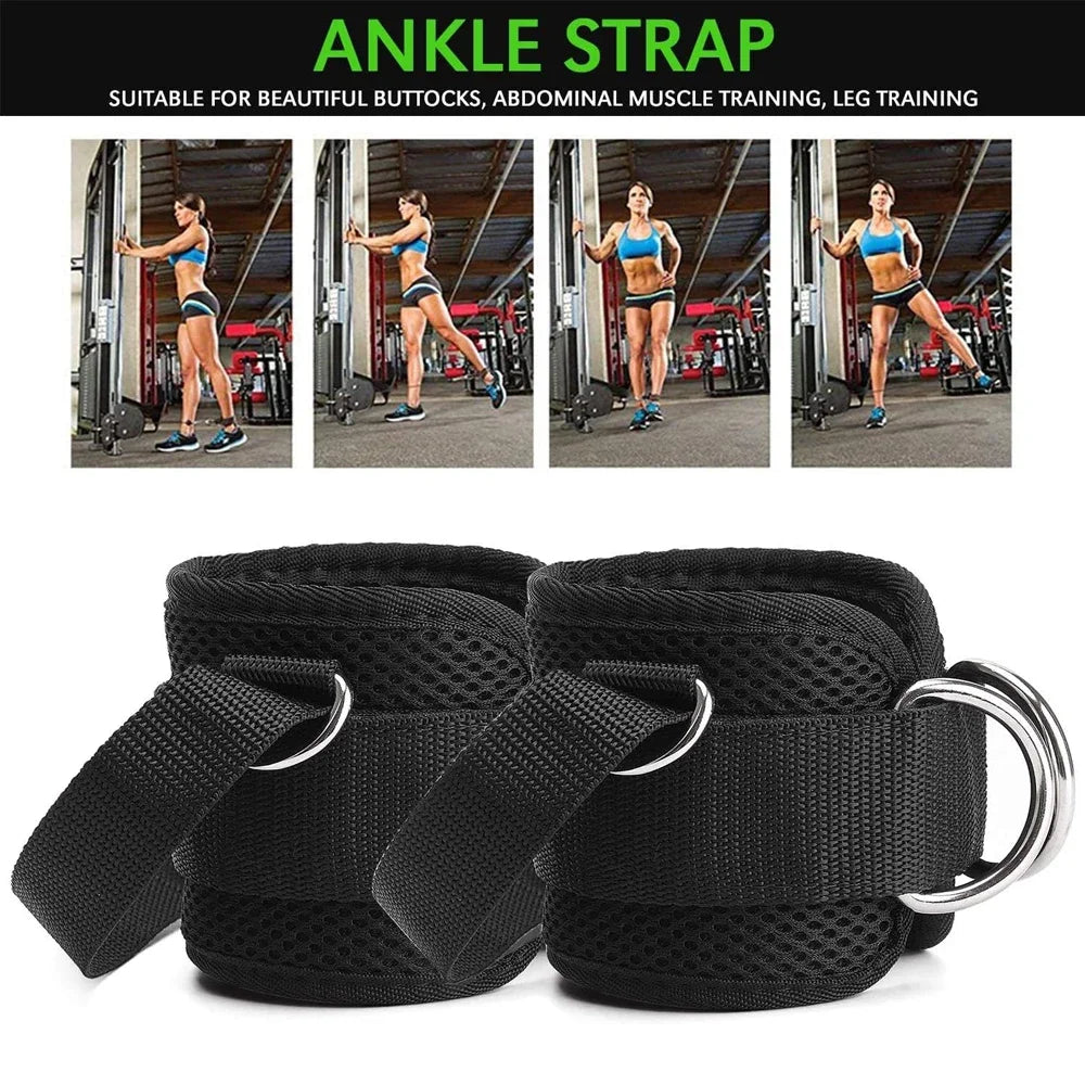 1PC Fitness Ankle Straps for Leg Exercises Adjustable D-Ring Ankle Support Brace Gym Workout Equipment Sports Training Belt