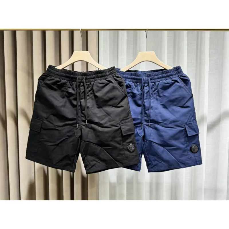 CP couple men's workwear shorts European and American loose summer multi pocket drawstring handsome five quarter pants