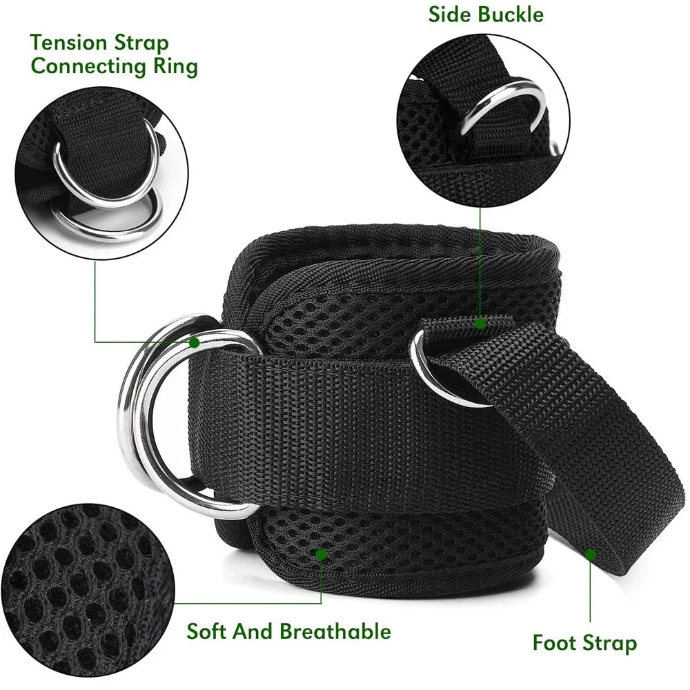 1PC Fitness Ankle Straps for Leg Exercises Adjustable D-Ring Ankle Support Brace Gym Workout Equipment Sports Training Belt