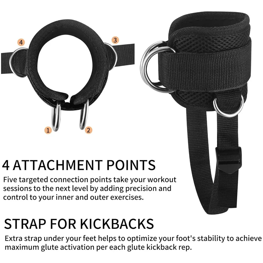 1PC Fitness Ankle Straps for Leg Exercises Adjustable D-Ring Ankle Support Brace Gym Workout Equipment Sports Training Belt