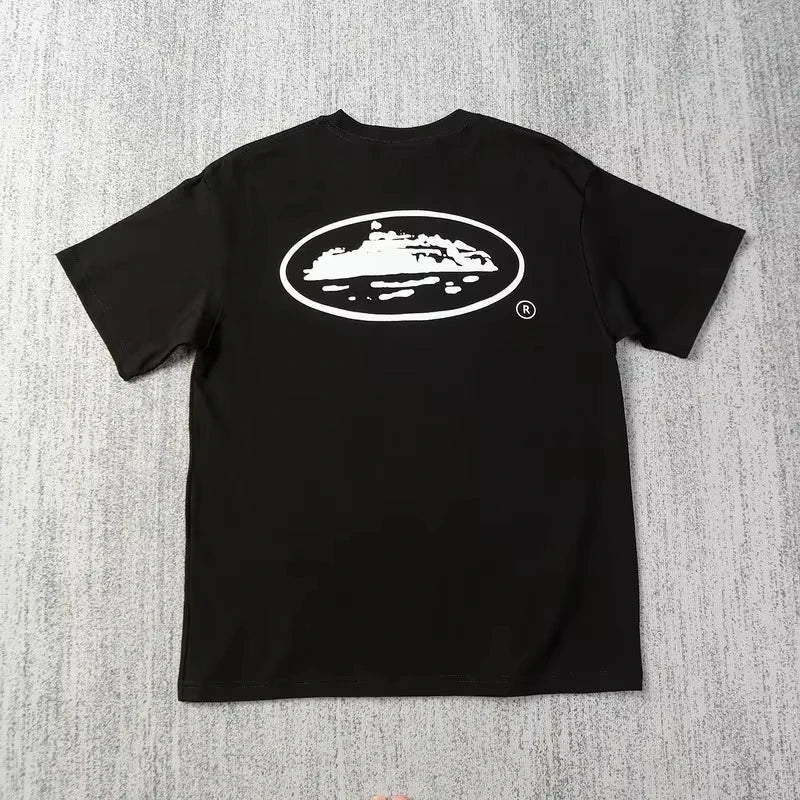 2026 Summer New Small Boat Printed Short Sleeve T-shirt Loose Round Neck Casual Fashion Brand Top