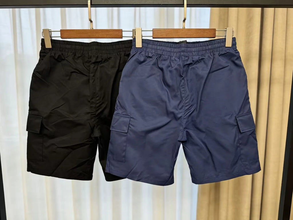 CP couple men's workwear shorts European and American loose summer multi pocket drawstring handsome five quarter pants