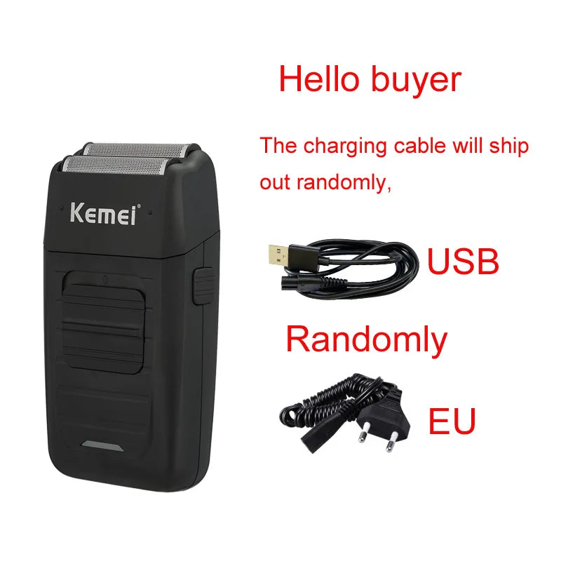 KM2296 Kemei Original Professional Rechargeable Hair Trimmer Adjustable Hair Clipper USB Carving Barber Salon