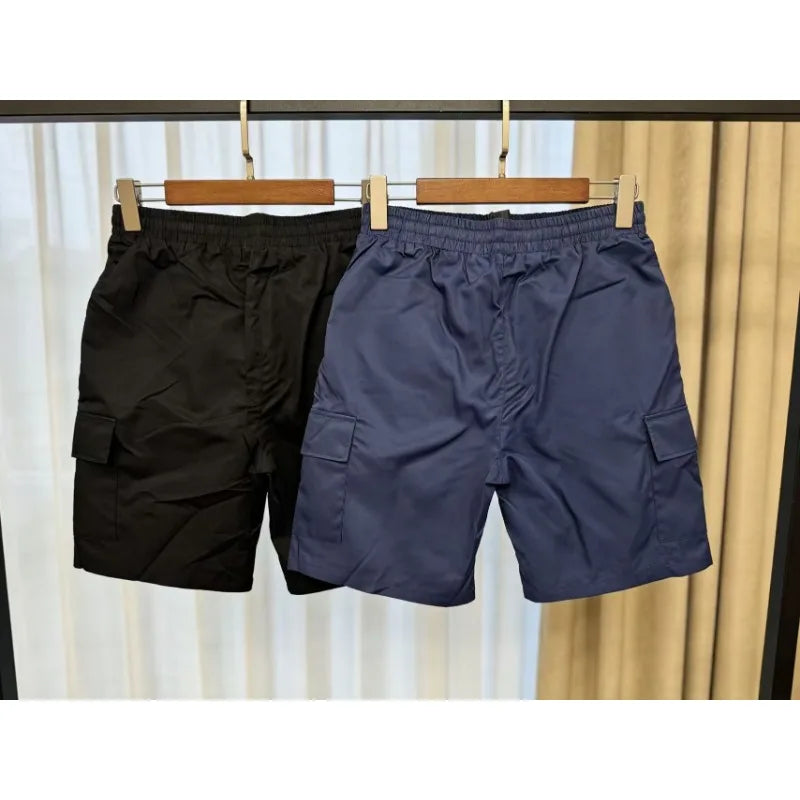 CP couple men's workwear shorts European and American loose summer multi pocket drawstring handsome five quarter pants