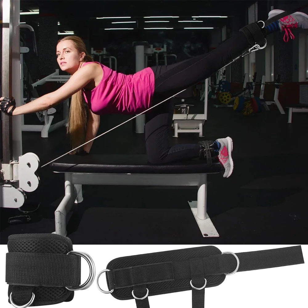 1PC Fitness Ankle Straps for Leg Exercises Adjustable D-Ring Ankle Support Brace Gym Workout Equipment Sports Training Belt