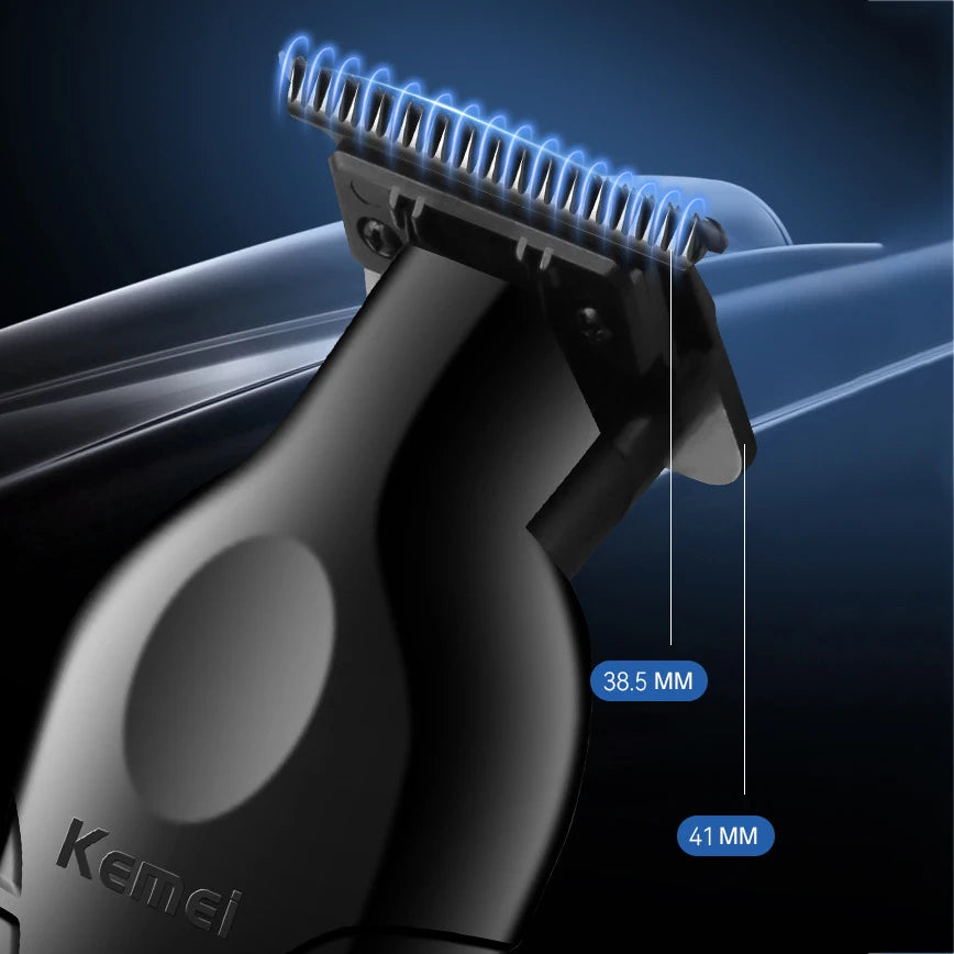 KM2296 Kemei Original Professional Rechargeable Hair Trimmer Adjustable Hair Clipper USB Carving Barber Salon