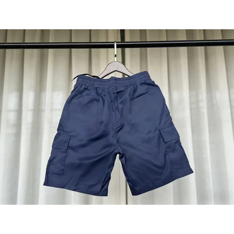 CP couple men's workwear shorts European and American loose summer multi pocket drawstring handsome five quarter pants