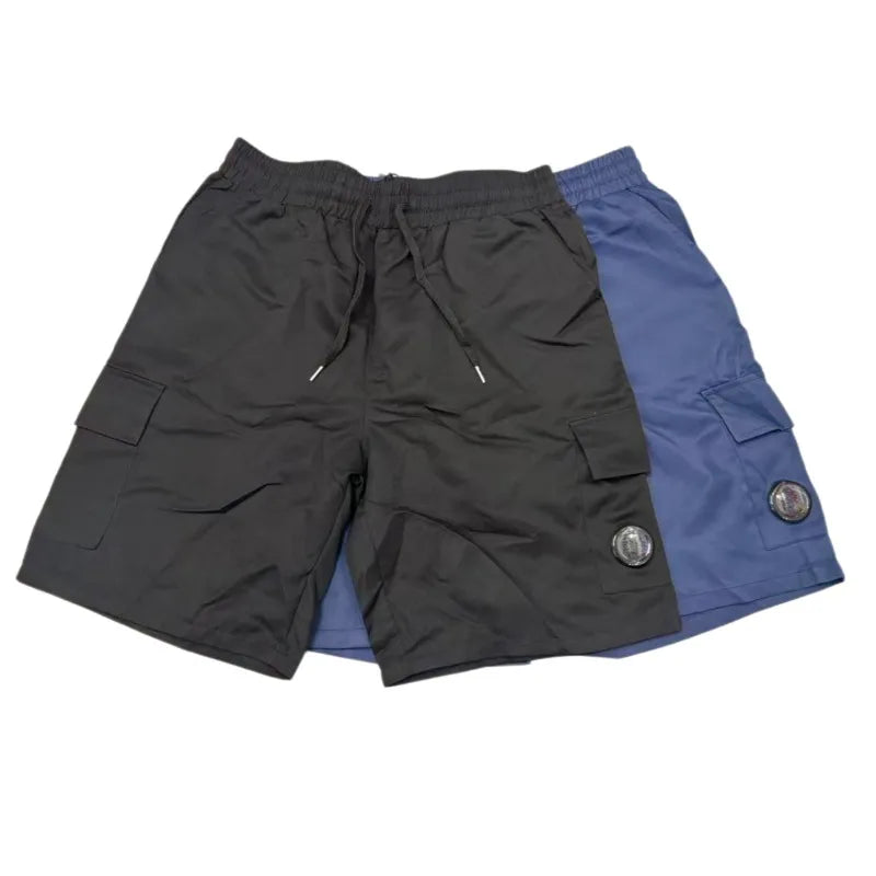 CP couple men's workwear shorts European and American loose summer multi pocket drawstring handsome five quarter pants