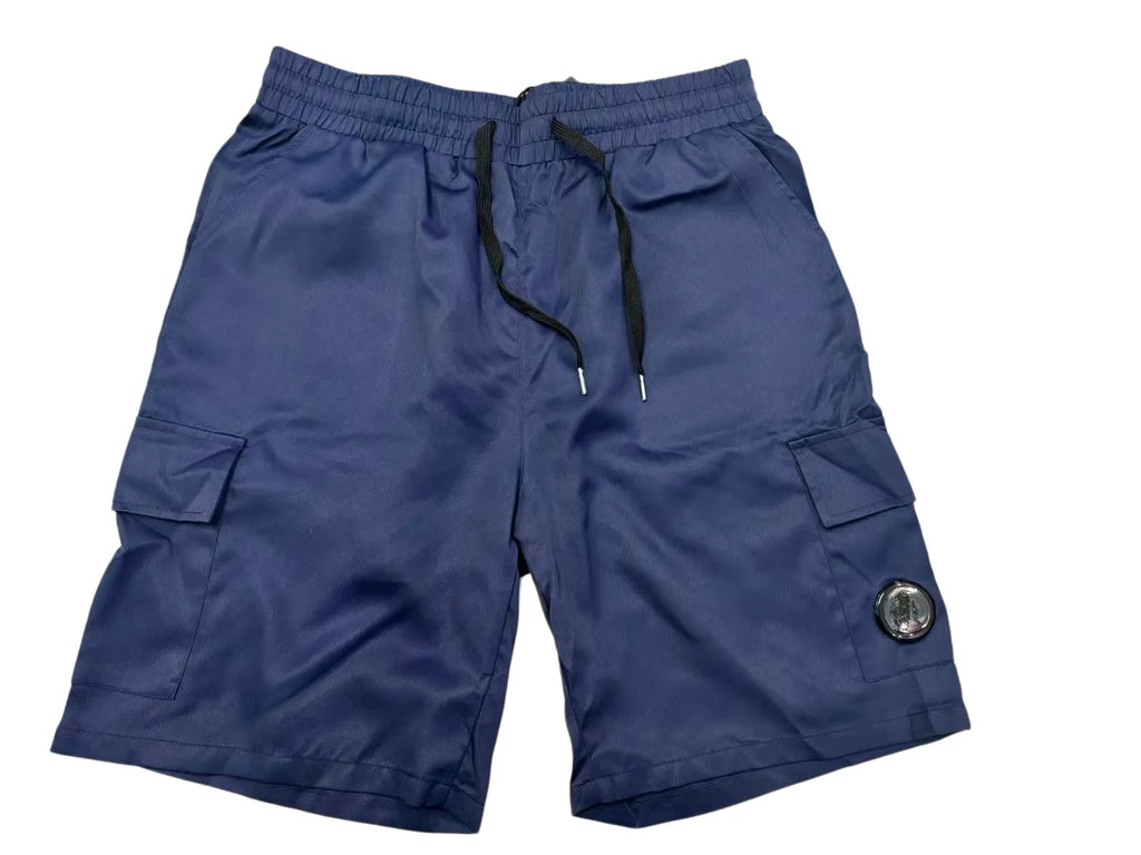 CP couple men's workwear shorts European and American loose summer multi pocket drawstring handsome five quarter pants
