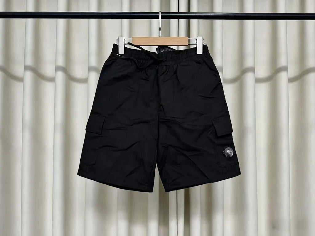 CP couple men's workwear shorts European and American loose summer multi pocket drawstring handsome five quarter pants