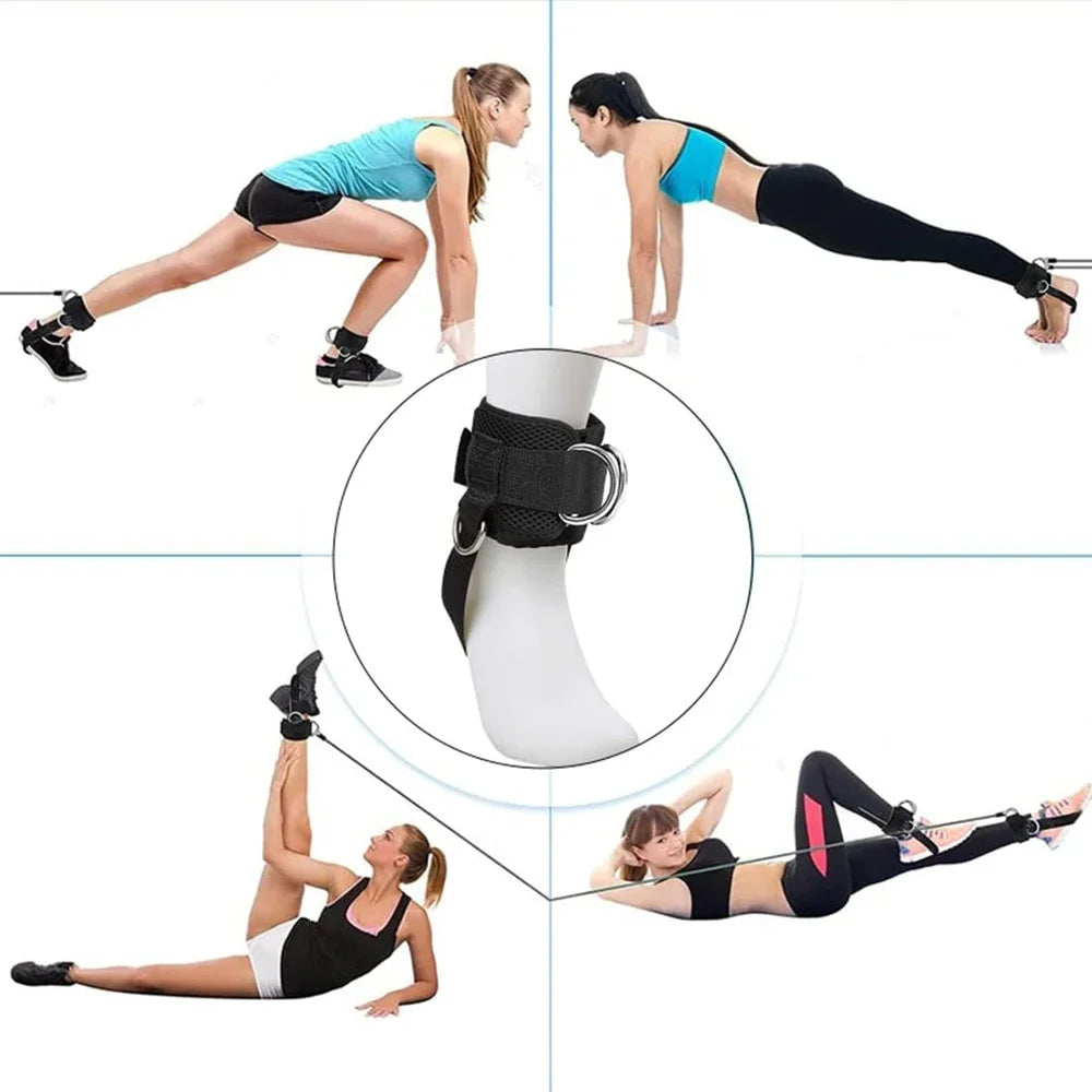 1PC Fitness Ankle Straps for Leg Exercises Adjustable D-Ring Ankle Support Brace Gym Workout Equipment Sports Training Belt