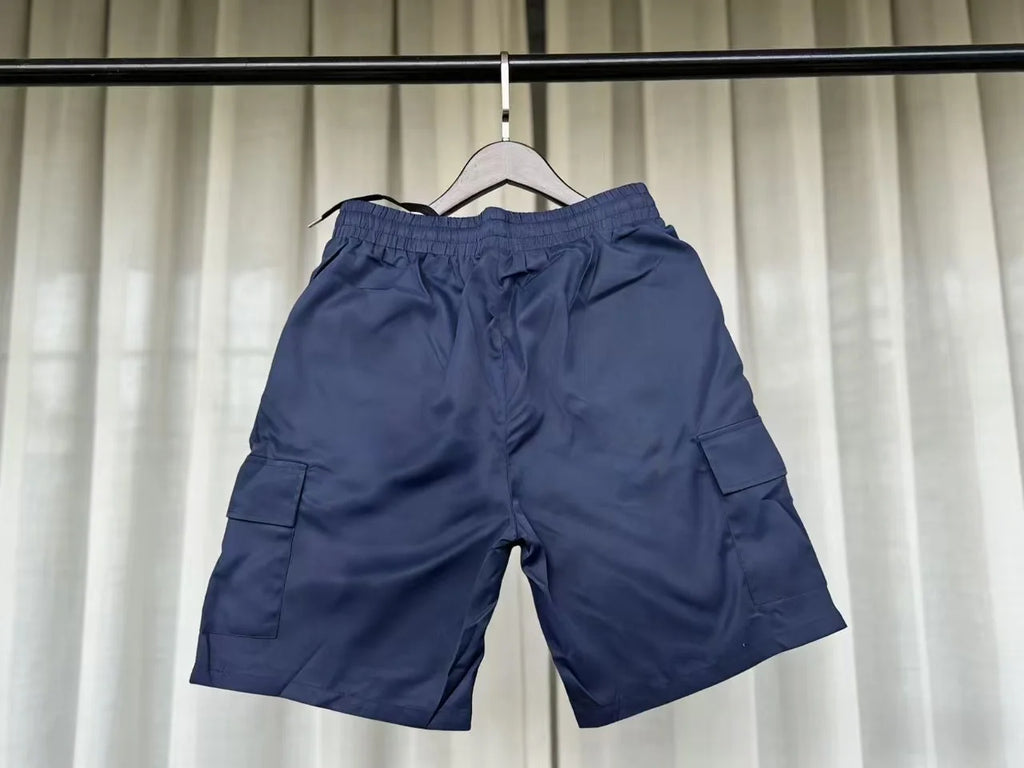 CP couple men's workwear shorts European and American loose summer multi pocket drawstring handsome five quarter pants